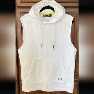 Under Armour White Sleeveless Hoodie